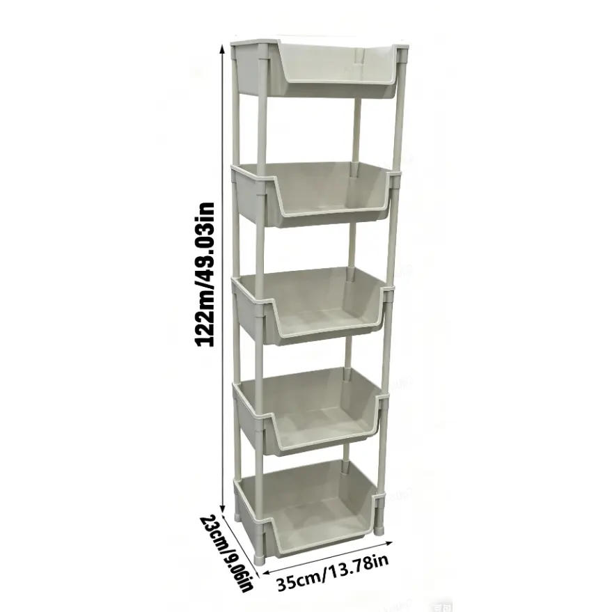 Multifunctional Multi-Layer Plastic Storage Cartwith Wheels, Layered Shelf Organizer for BedroomKitchen Bathroom Living Room memorial day deals