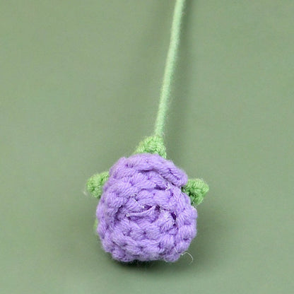 rose Handmade Crochet Flower without Vase, Flowers Bouquet, Artificial Flower, Gifts for Girlfriend, Fall Room Decor, Decorative Flower for Mom, Friends