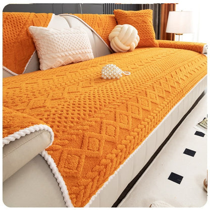 Solid Color Sofa Cover: Non-slip Washable Sofa Slipcover