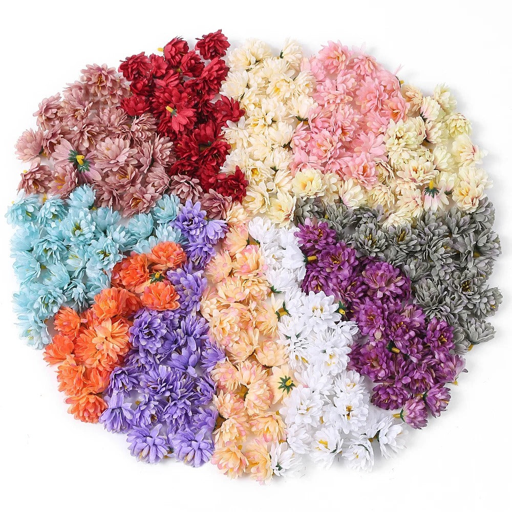 10/20/50Pcs Mini Artificial Rose Silk Flower Heads Simulated Flower Home Room Decoration Wedding Decoration DIY Wreath Accessory