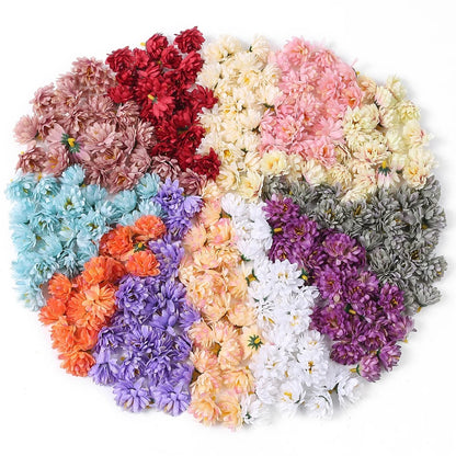 10/20/50Pcs Mini Artificial Rose Silk Flower Heads Simulated Flower Home Room Decoration Wedding Decoration DIY Wreath Accessory