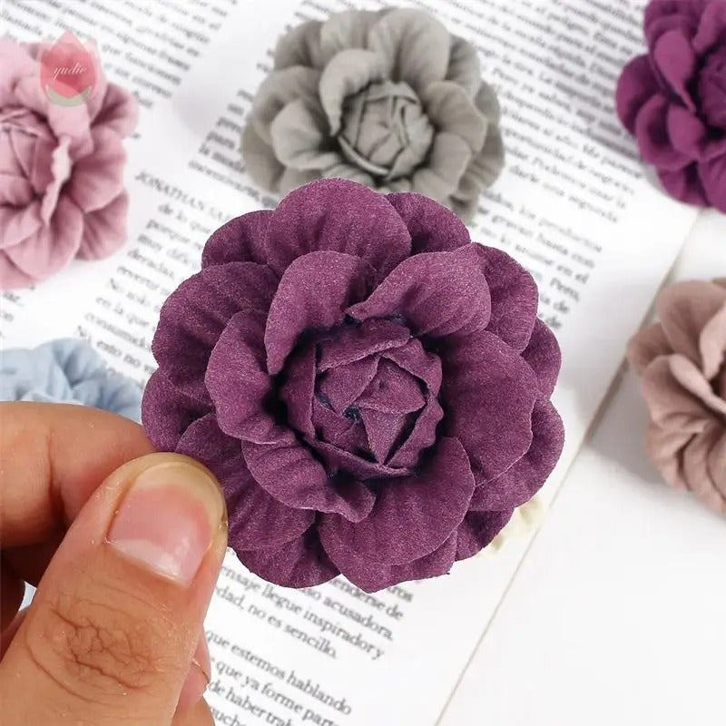5/10Pcs Artificial Eco-friendly Flower Home Living Room Party Decor Wedding Garland Decorations DIY Hair Corsage Accessories