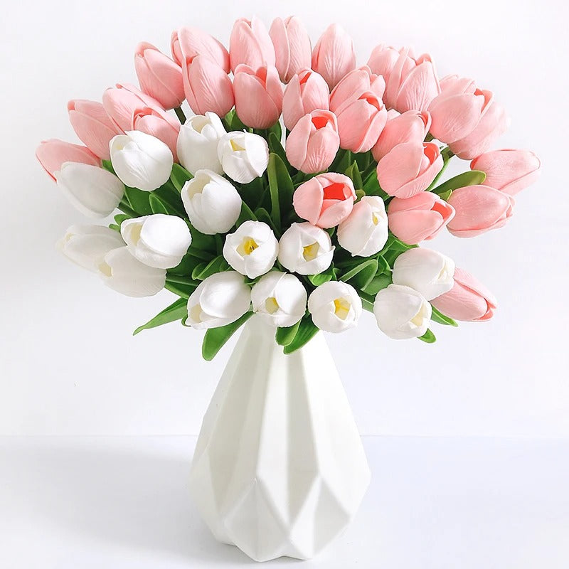 Artificial Tulip Flowers Plants For Interiors Outdoor Garden Soft Material Party Accessories Gifts For Female Festival Ornaments
