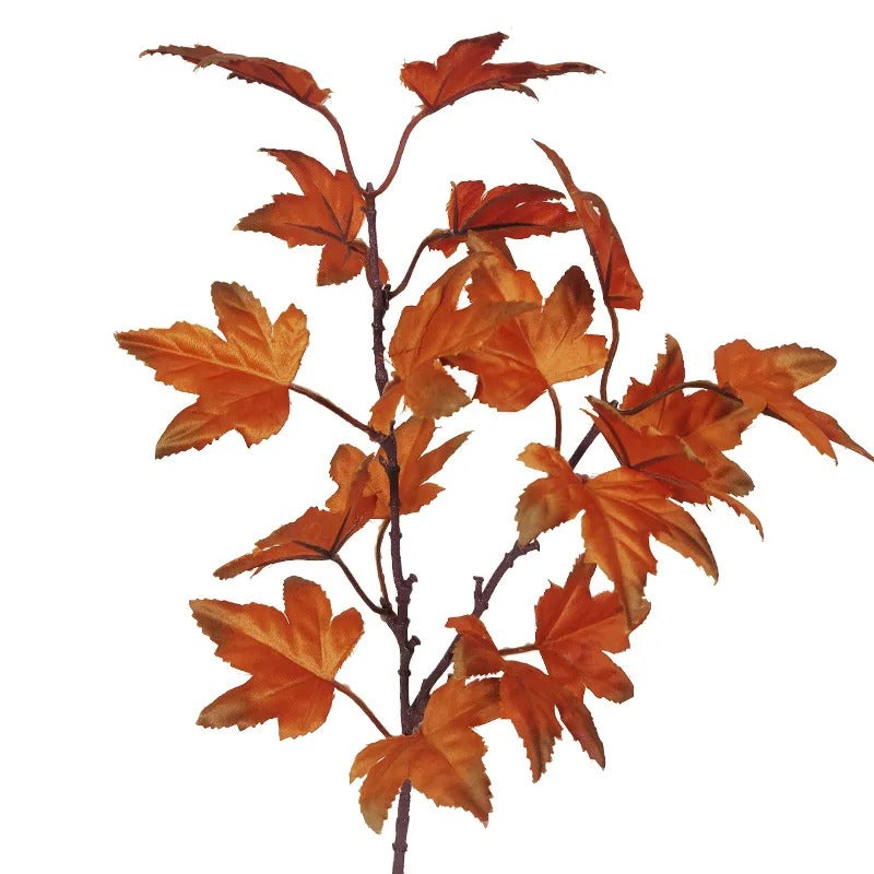 Artificial Maple Leaf Branch Autumn Rustic Wedding Decoration Accessories Fake Flower Plants Centerpieces For Tables
