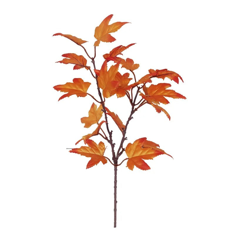 Artificial Maple Leaf Branch Autumn Rustic Wedding Decoration Accessories Fake Flower Plants Centerpieces For Tables