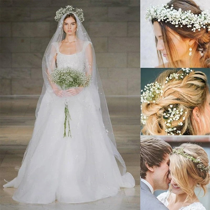 108Heads 63cm Babies Breath Artificial Flowers Plastic Gypsophila DIY Floral Bouquets For Handmade Wedding Party Home Decoration