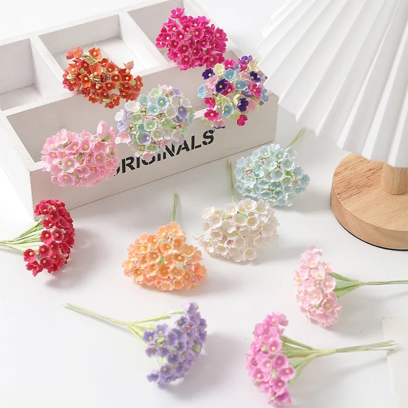 1/3/5Pcs 11cm Artificial Flower Silk Babysbreath Outdoor Garden arch Bonsai Wedding Valentine Home Decor Festival Diy Gifts