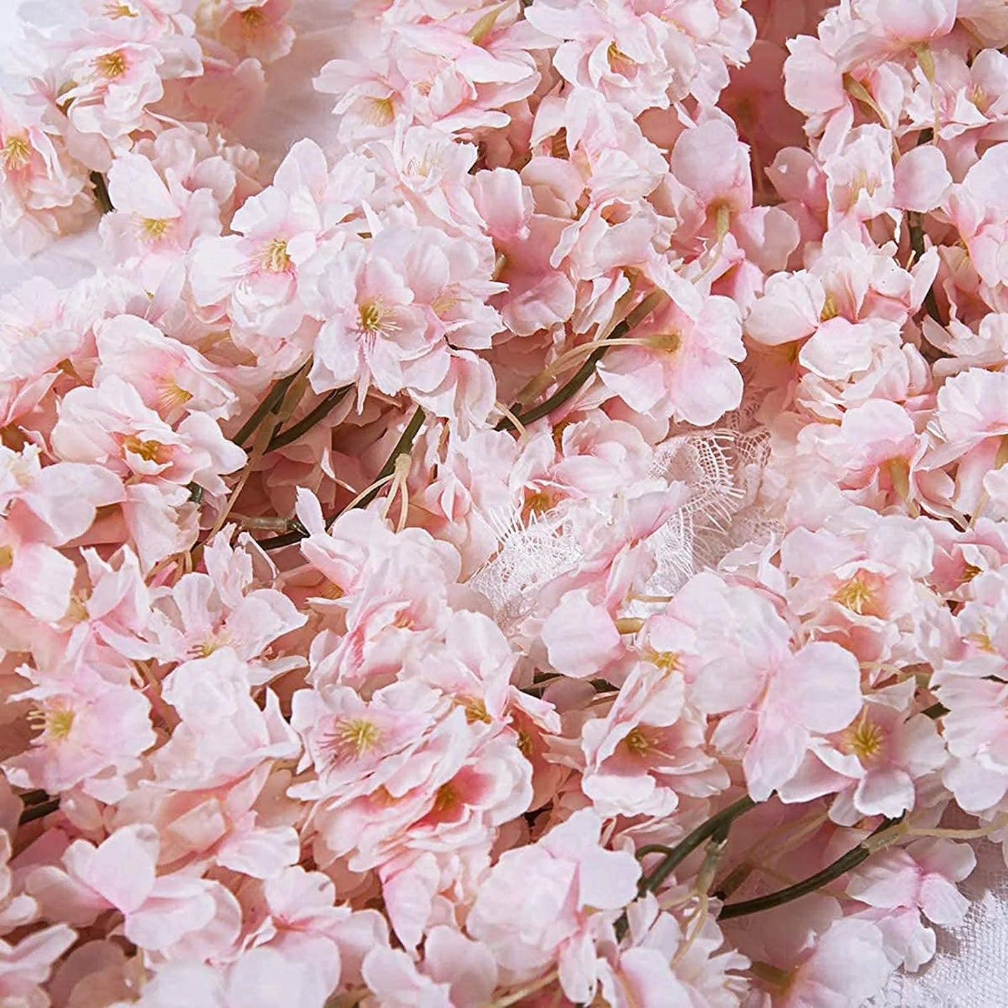 5.9ft Cherry Blossom Artificial Flowers Vine Fake Flower Rattan Wreaths Decoration for Home Garden Wedding Decor Flowers Garland