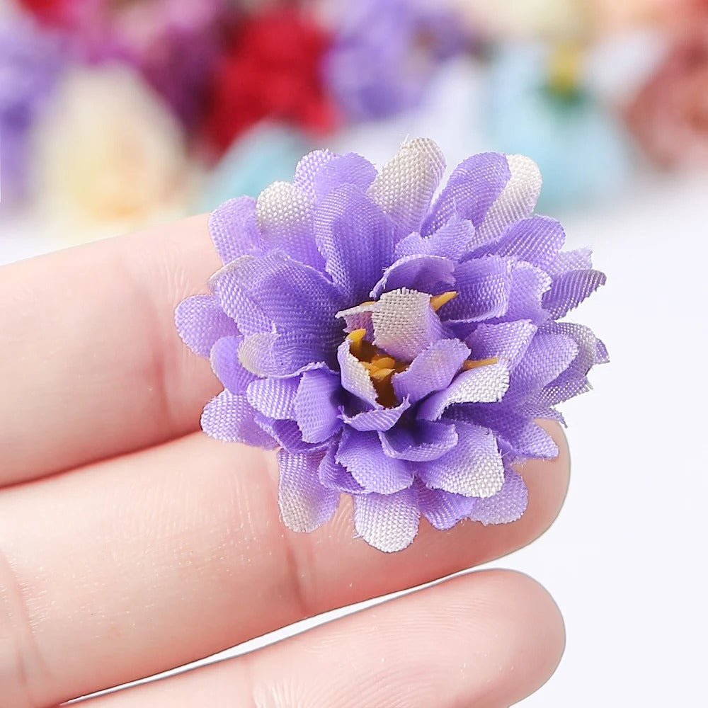 10/20/50Pcs Mini Artificial Rose Silk Flower Heads Simulated Flower Home Room Decoration Wedding Decoration DIY Wreath Accessory