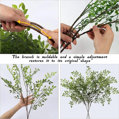 Artificial Green Plant 43.3 inch Fake Eucalyptus Leaf Flower Arrangement Accessories Wedding Home Room Decoration Fake Plants