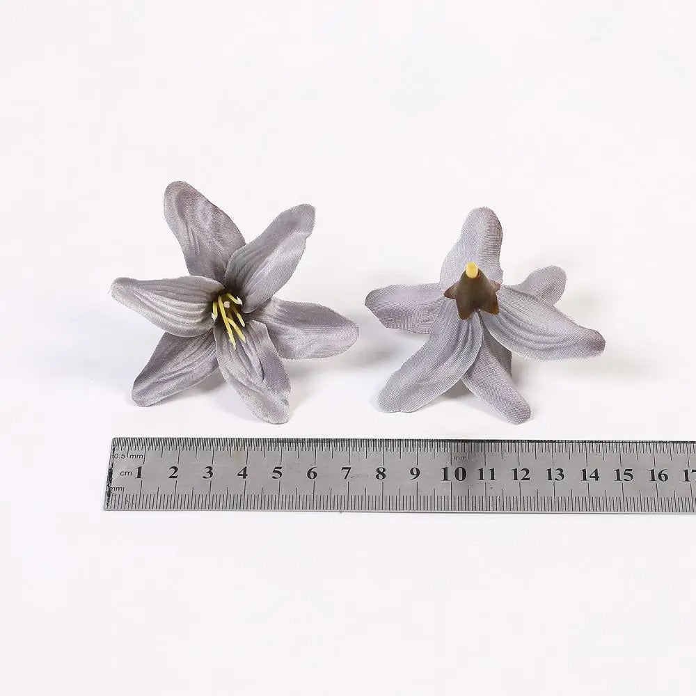 10/20/50 Pcs Silk Artificial Flower Lily Flower Head DIY Crafts Scrapbooking Home Wedding Room Party Wreath Decor Accessories
