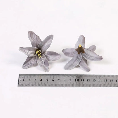 10/20/50 Pcs Silk Artificial Flower Lily Flower Head DIY Crafts Scrapbooking Home Wedding Room Party Wreath Decor Accessories