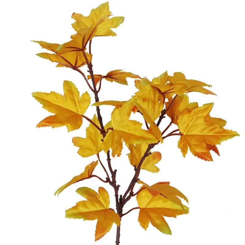 Artificial Maple Leaf Branch Autumn Rustic Wedding Decoration Accessories Fake Flower Plants Centerpieces For Tables