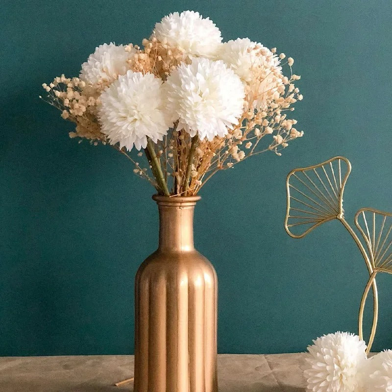 5pcs Artificial Hydrangea Flowers Bouquet for Home Flower Arrangement Decoration Wedding Table Christmas Decoration Dandelion