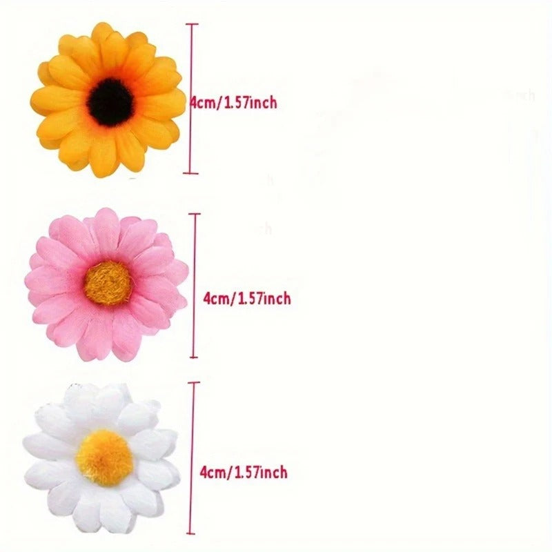 30/50Pcs Artificial Flowers Daisy Silk Flowers Decoration Party Wedding Decoration Home Party Daisy Floral Design Craft Supplies