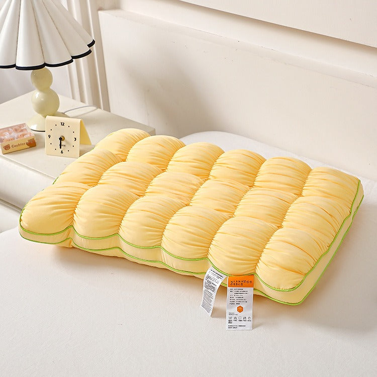 Soft Quilted Puff Grid Design Pillow