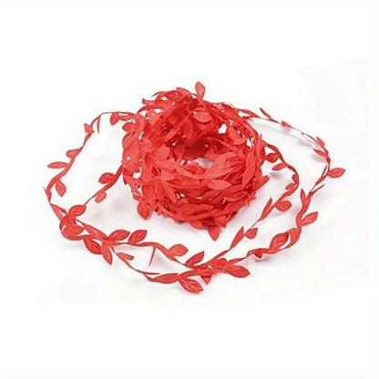 10Meter Silk Leaf-Shaped Handmake Artificial green Leaves For Wedding Decoration DIY Wreath Gift Scrapbooking Craft Fake Flowers