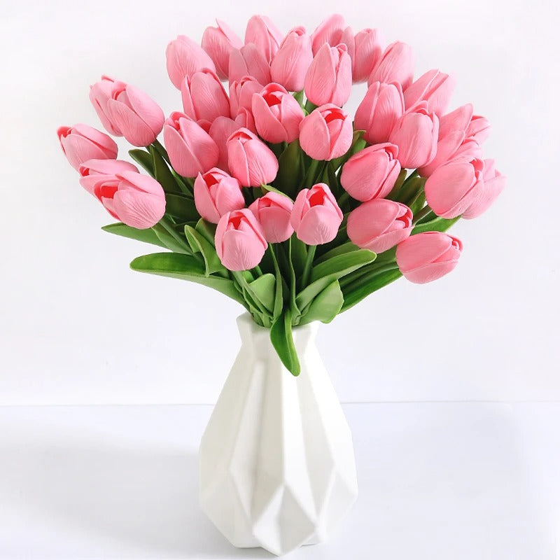 Artificial Tulip Flowers Plants For Interiors Outdoor Garden Soft Material Party Accessories Gifts For Female Festival Ornaments