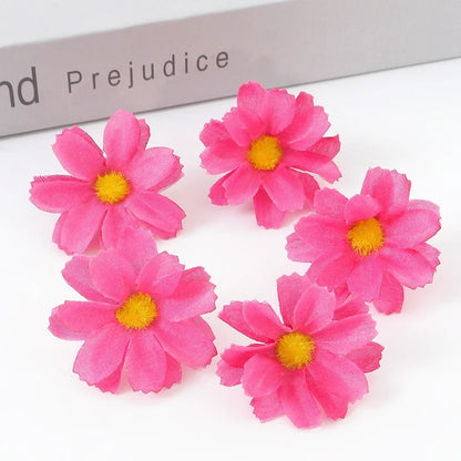 30/50Pcs Artificial Flowers Daisy Silk Flowers Decoration Party Wedding Decoration Home Party Daisy Floral Design Craft Supplies