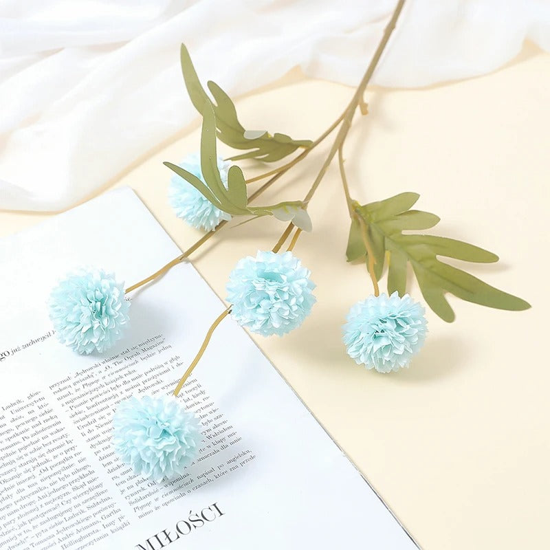 51cm Dandelion Artificial Flowers Wedding Decor 5 Head Fake Flowers Small Thorn Ball DIY Home Decor Bouquet Valentine's Day Gift