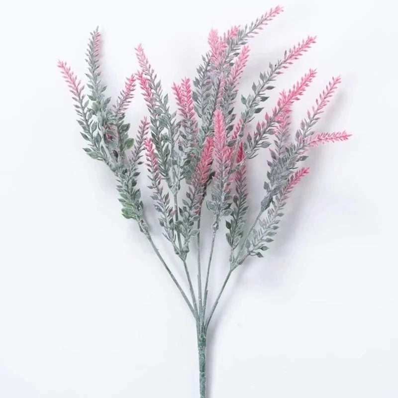 35cm Purple Plastic Artificial Lavender Fake Plant for Wedding Home Room Garden Decorations Bridal Bouquet Photography Props