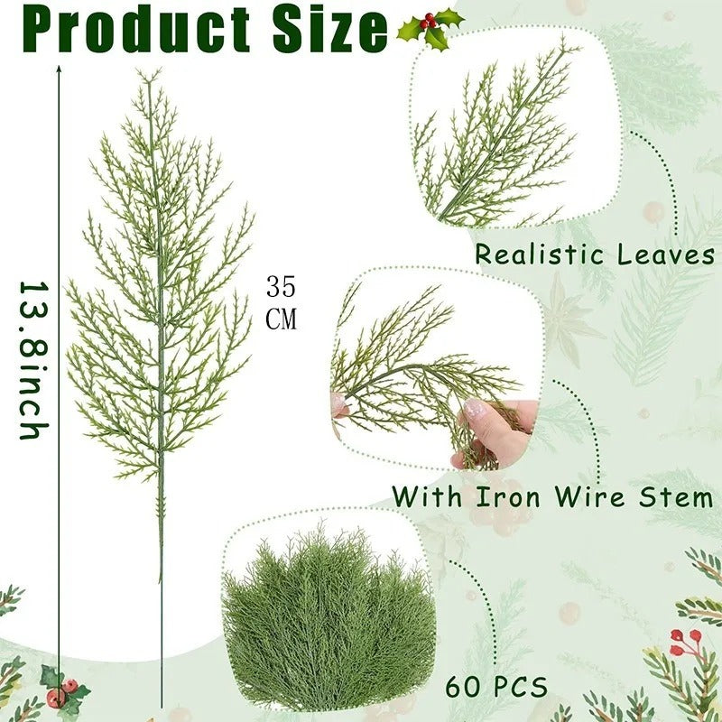 35cm Artificial Green Pine Leaves Christmas Decoration Xmas Tree Home Room Decor New Year Gift Christmas Garland Accessory