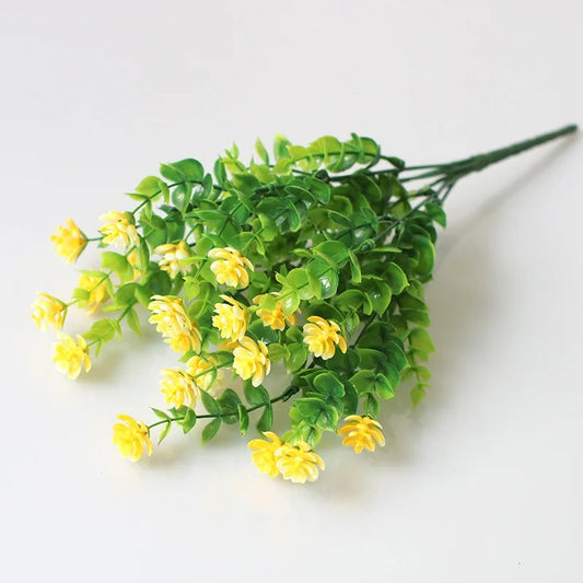A Bundle of Plastic Artificial Flowers Outdoor Uv-Resistant Fake Plant Flower for Window Box Hanging Planters Garden Home Decor