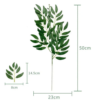 3PCS Artificial Plants Italian Ruscus Greenery Stems Spring Faux Shrub Bushes Green Leaves for Wedding Arch Bouquet Home Decor