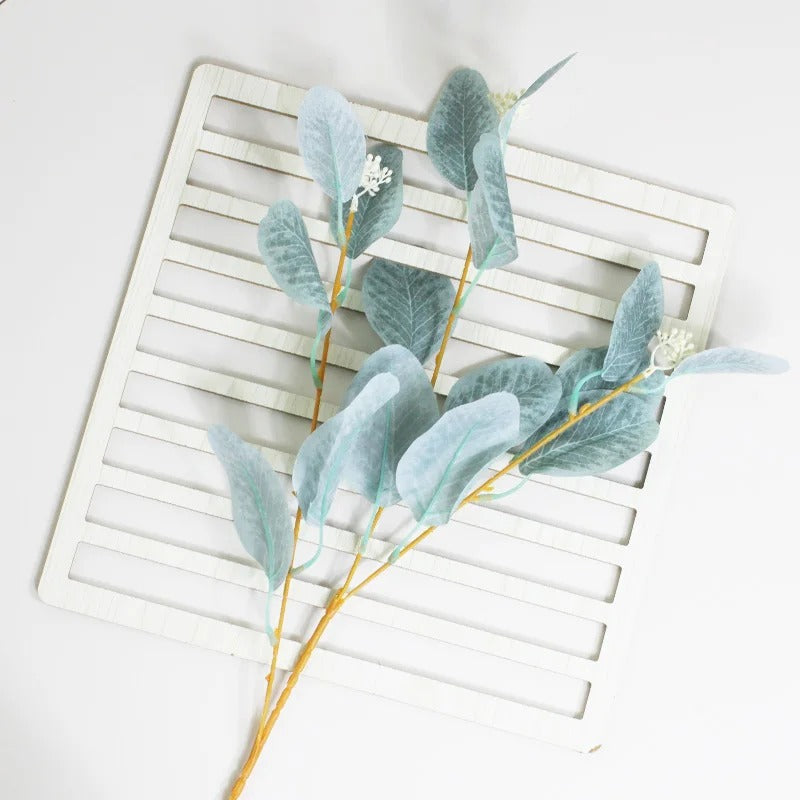 52cm Artificial Fall Eucalyptus Fake Foliage Branches Autumn Flowers Decorations Home Wedding Thanksgiving Christmas Decoration