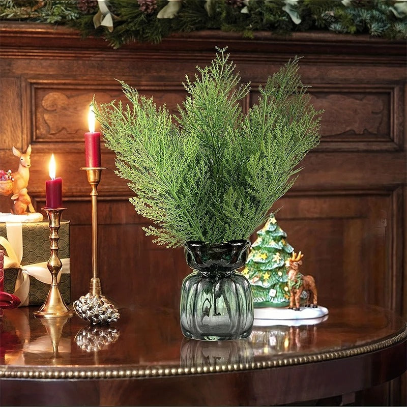 35cm Artificial Green Pine Leaves Christmas Decoration Xmas Tree Home Room Decor New Year Gift Christmas Garland Accessory