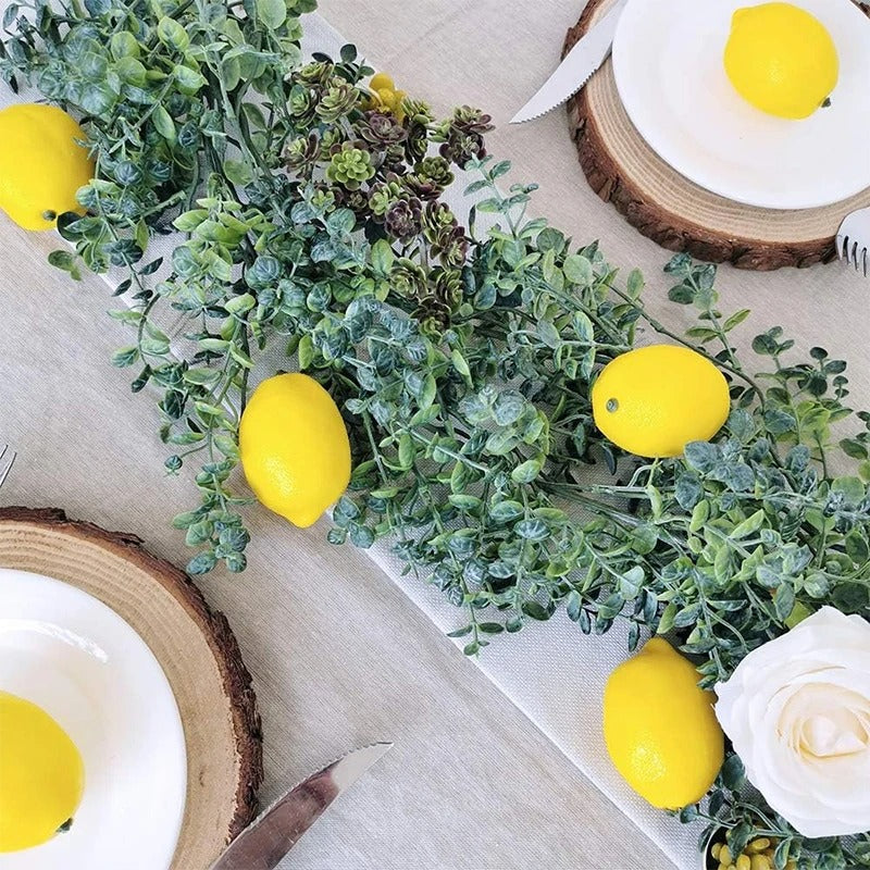 2/5/10Pcs Artificial Lemon for Home Room Decor Fake Fruit Garden Decora Indoor Table Ornament Country Style Kitchen DIY Decor
