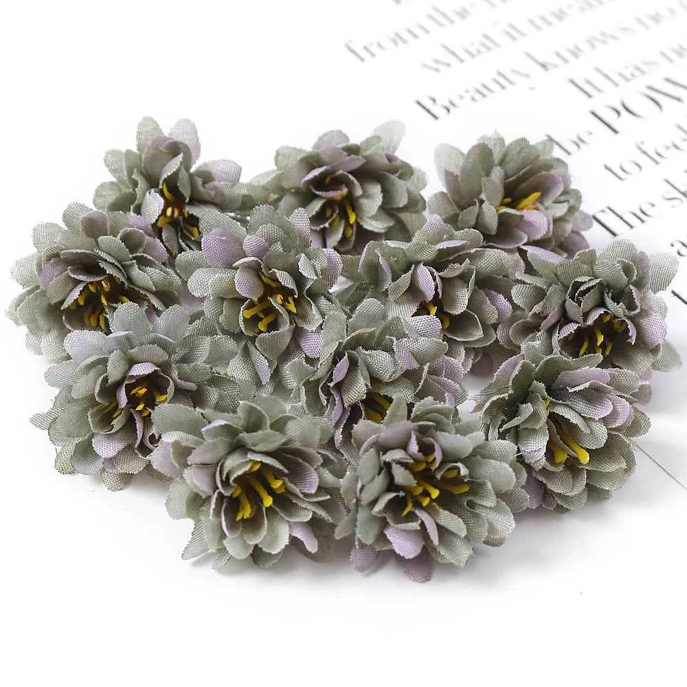10/20/50Pcs Mini Artificial Rose Silk Flower Heads Simulated Flower Home Room Decoration Wedding Decoration DIY Wreath Accessory