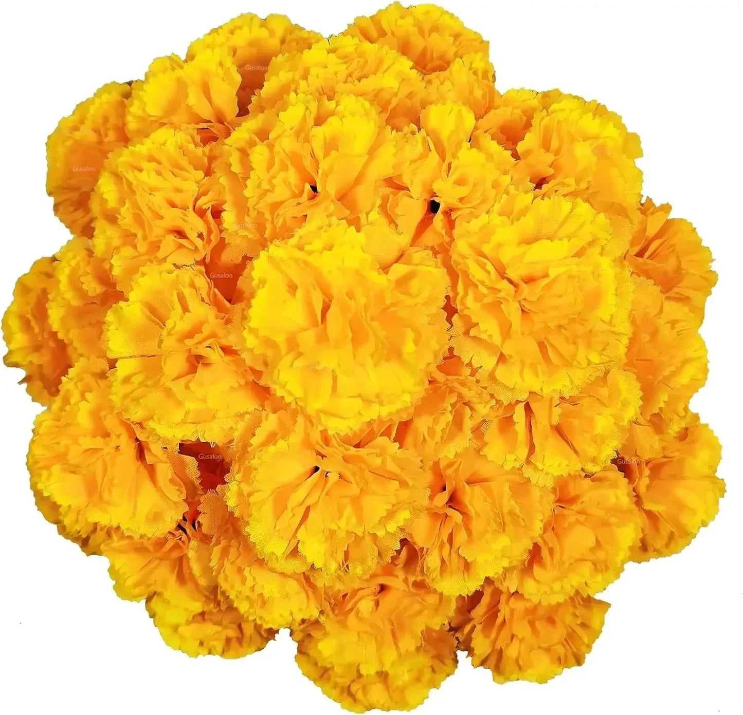 10Pcs Mexican Marigold Artificial Flowers for Day of The Dead Diwali Home DIY Craft Party Halloween Dia De Los Muertos Decor
