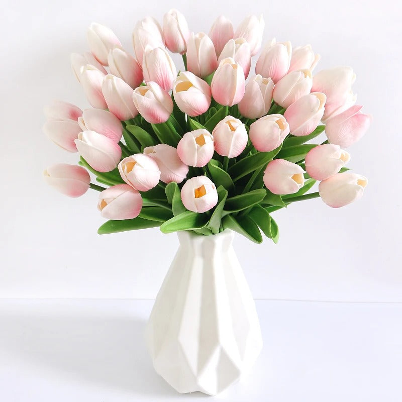 Artificial Tulip Flowers Plants For Interiors Outdoor Garden Soft Material Party Accessories Gifts For Female Festival Ornaments