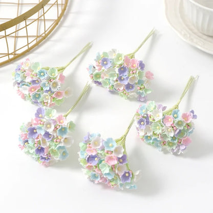 1/3/5Pcs 11cm Artificial Flower Silk Babysbreath Outdoor Garden arch Bonsai Wedding Valentine Home Decor Festival Diy Gifts