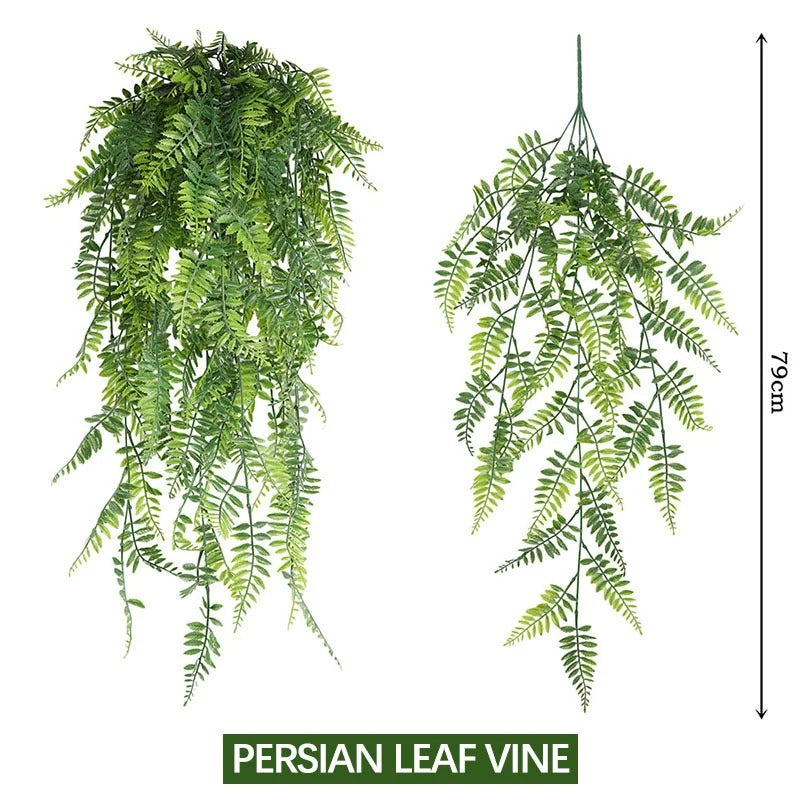 Artificial Plants Persian Grass Wall Hanging Green Plants Decoration 79cm Home Wedding Garden Decoration Fake Plant Rattan Vines
