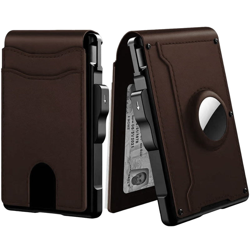 Wallet for Men - Pop Up Case, Cash Slot, and Credit Card Slot - Aluminum Wallet with RFID Blocking