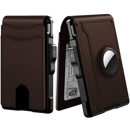 Wallet for Men - Pop Up Case, Cash Slot, and Credit Card Slot - Aluminum Wallet with RFID Blocking