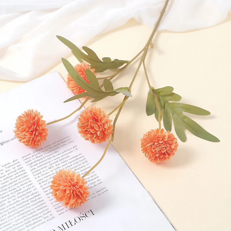 51cm Dandelion Artificial Flowers Wedding Decor 5 Head Fake Flowers Small Thorn Ball DIY Home Decor Bouquet Valentine's Day Gift