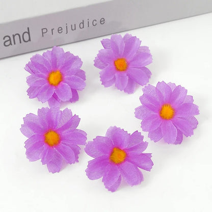 30/50Pcs Artificial Flowers Daisy Silk Flowers Decoration Party Wedding Decoration Home Party Daisy Floral Design Craft Supplies