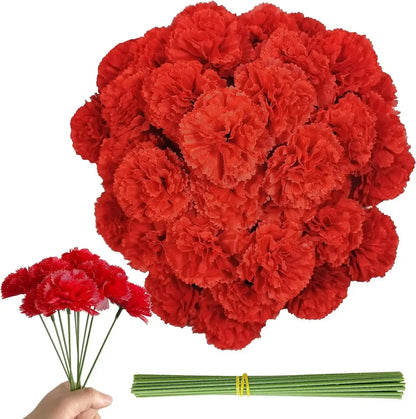 10Pcs Mexican Marigold Artificial Flowers for Day of The Dead Diwali Home DIY Craft Party Halloween Dia De Los Muertos Decor