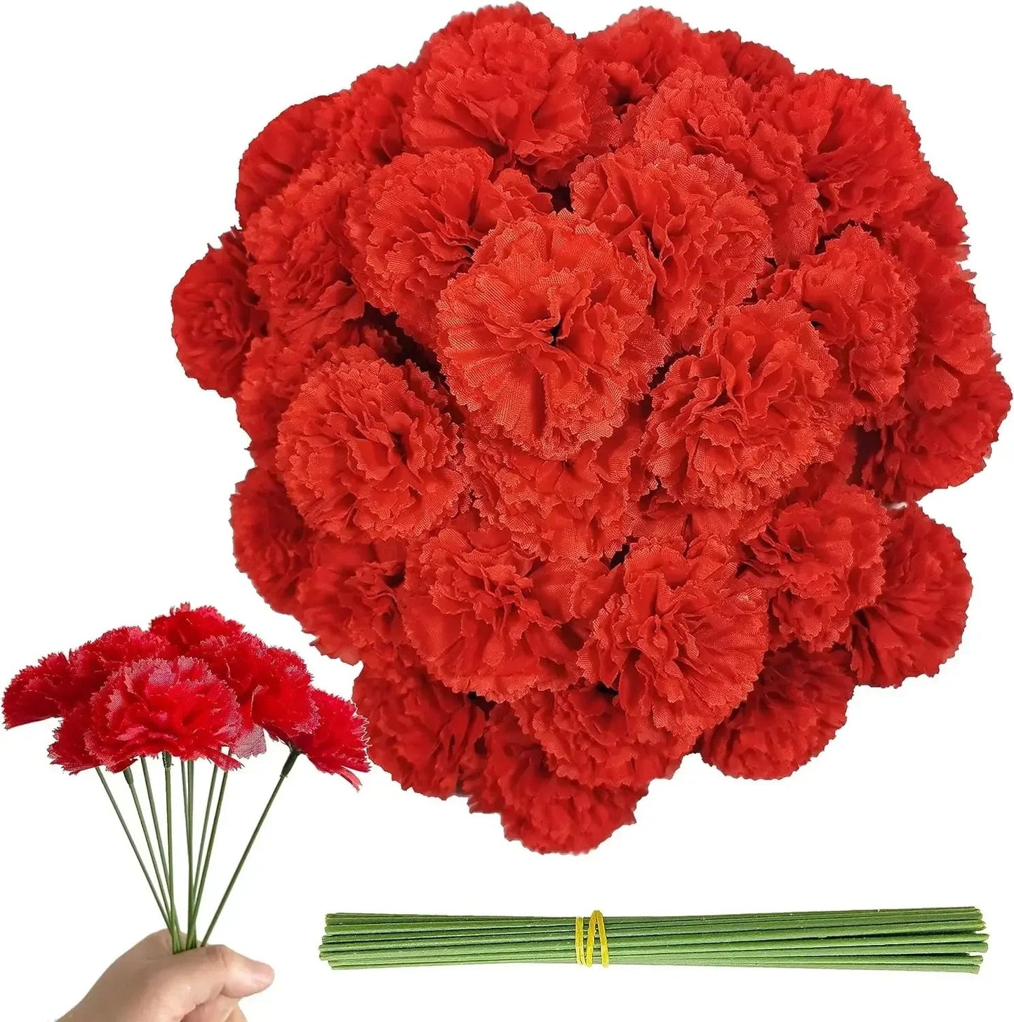 10Pcs Mexican Marigold Artificial Flowers for Day of The Dead Diwali Home DIY Craft Party Halloween Dia De Los Muertos Decor