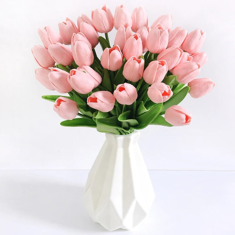 Artificial Tulip Flowers Plants For Interiors Outdoor Garden Soft Material Party Accessories Gifts For Female Festival Ornaments