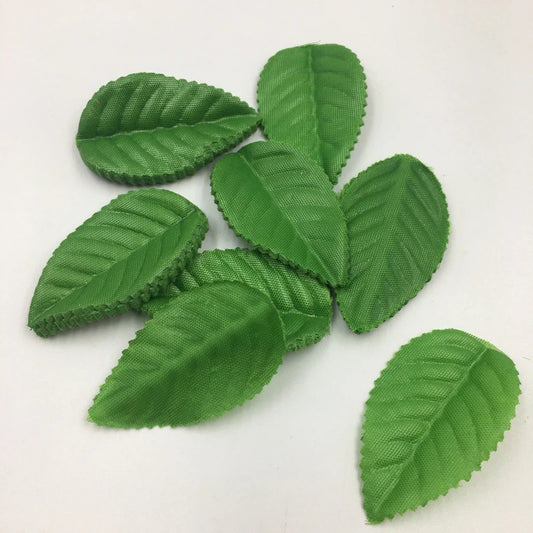 200/400Pcs 5.5cm Artificial Green Rose Leaves for DIY Craft Scrapbook Flower Arrangement Home Room Wedding Garland Decoration