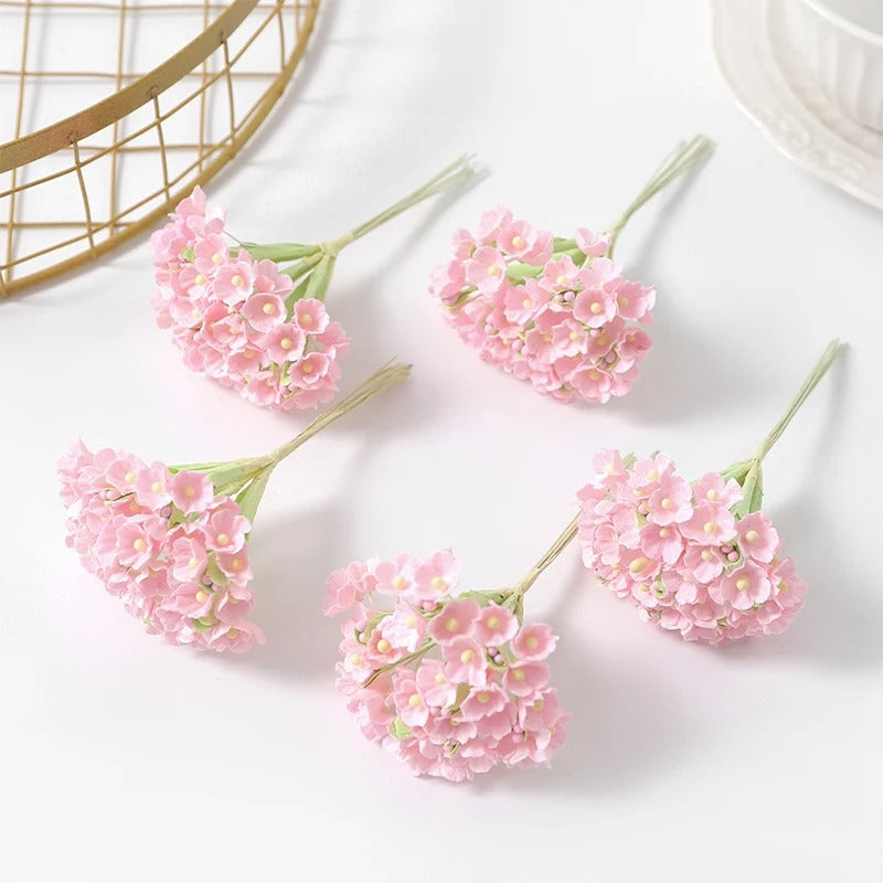 1/3/5Pcs 11cm Artificial Flower Silk Babysbreath Outdoor Garden arch Bonsai Wedding Valentine Home Decor Festival Diy Gifts