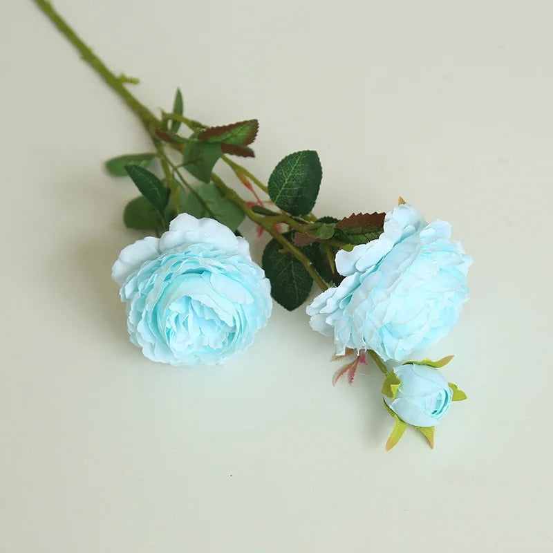 1pcs 60cm Artificial Peony Rose Silk Flowers Bedroom Table Decor 3 Heads Fake Flowers Party Home Decoration Wedding Bouquet