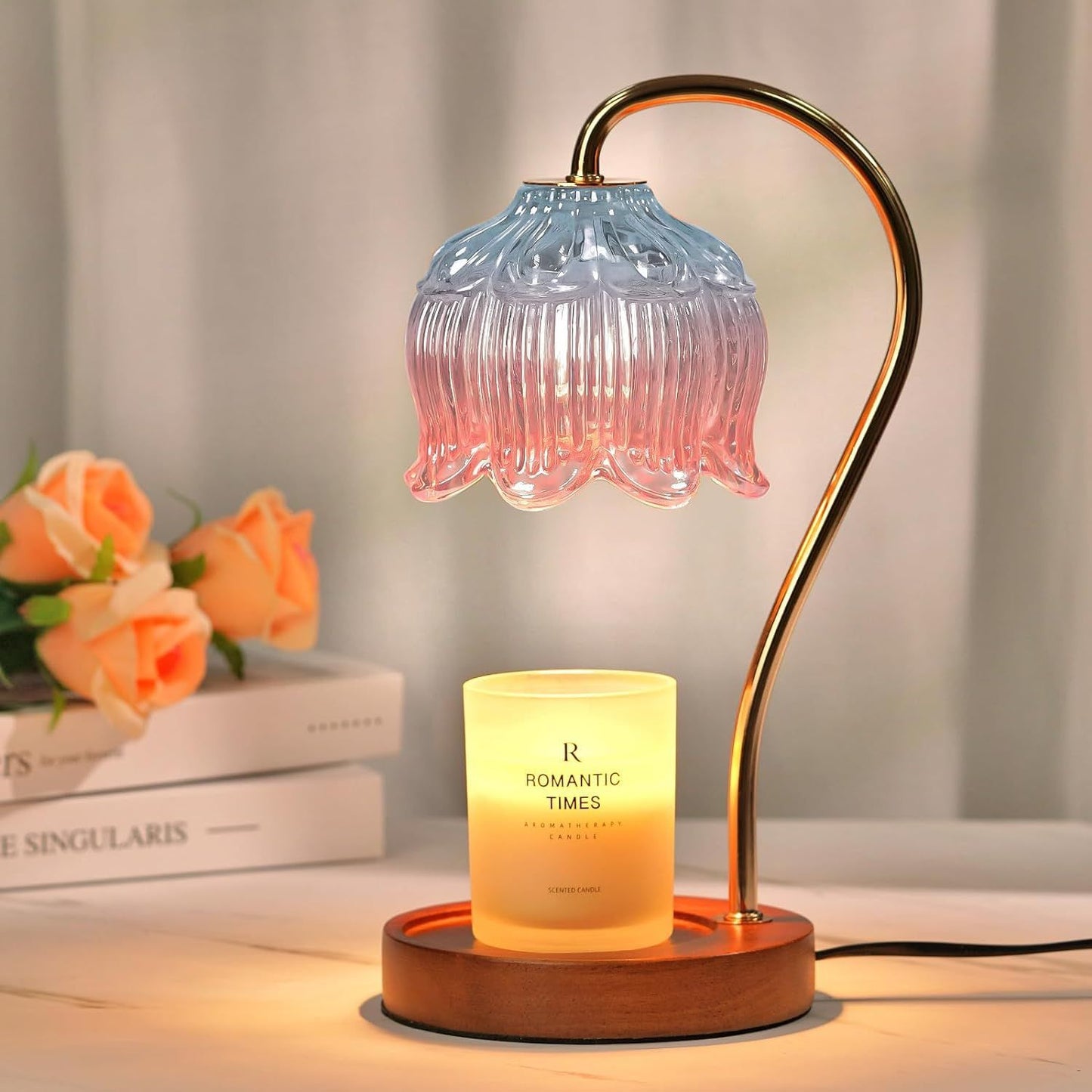 Modern Metal Candle Warmer Lamp with Timer & Brightness Control