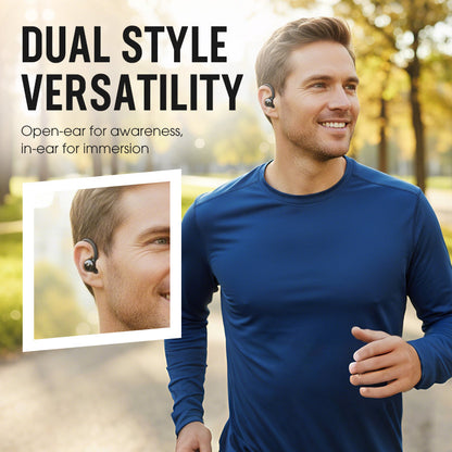 Bluetooth 6.0 Clip-On & In-Ear Wireless Earbuds